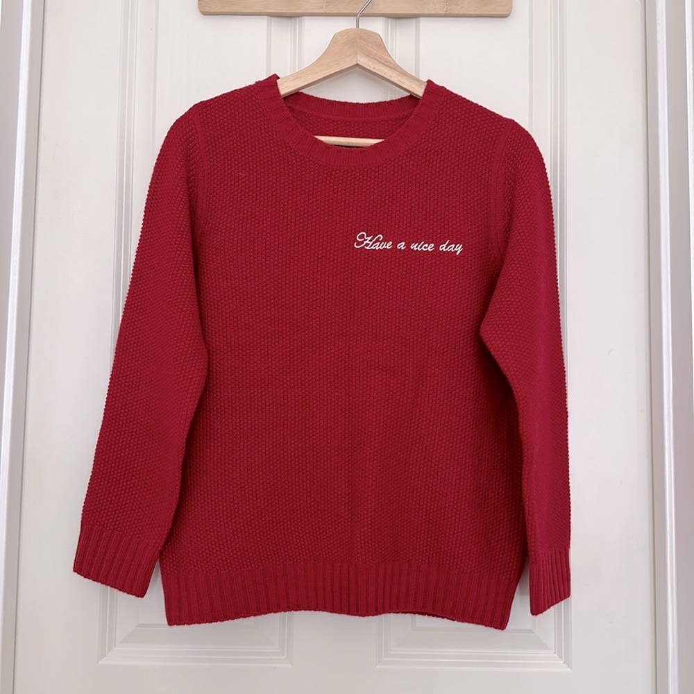 Have a nice day wool sweater